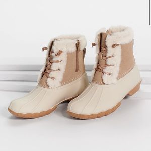 Sperry dupes faux fur lined Duck boots